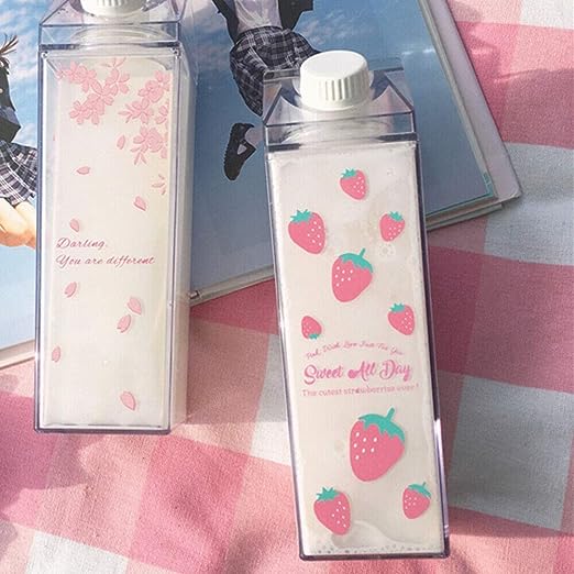 Hibiscus Milk Carton Water Bottle