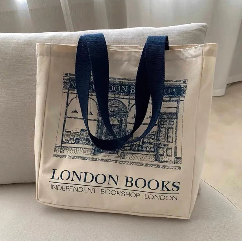 London-Inspired Books Tote Bag