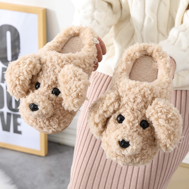 Cozy Fluffy Teddy Bear Slippers