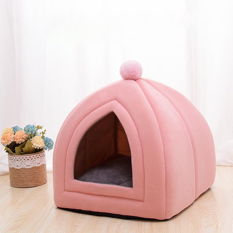 Round Plush Pet Cave House