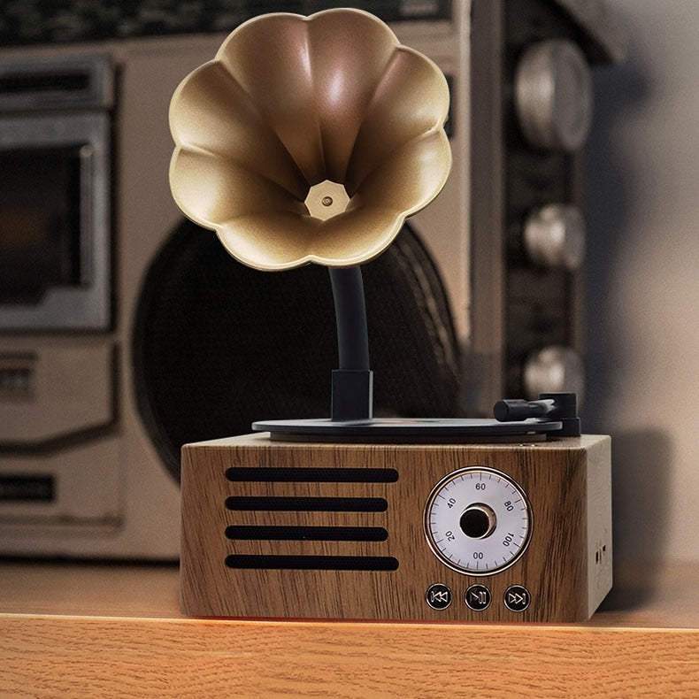 Retro Style Mini Phonograph Bluetooth Speaker