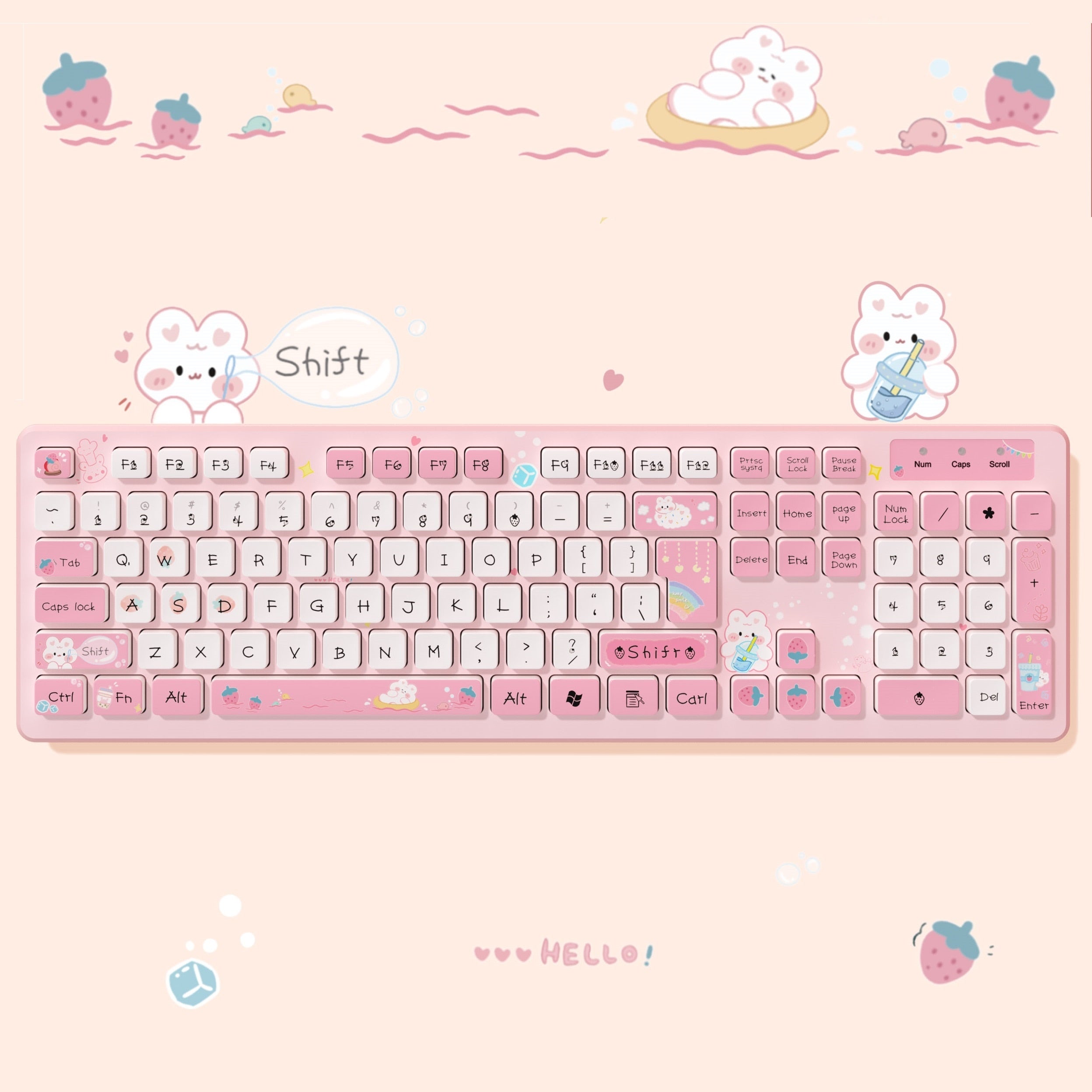 Cute Bunny Kawaii Keyboard
