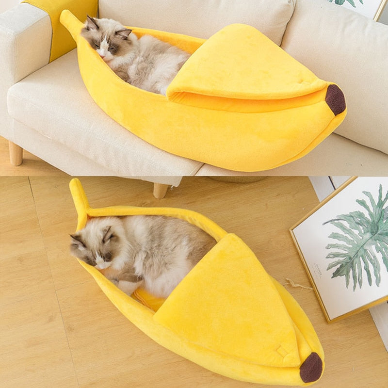 Cozy Banana Shaped Pet Bed