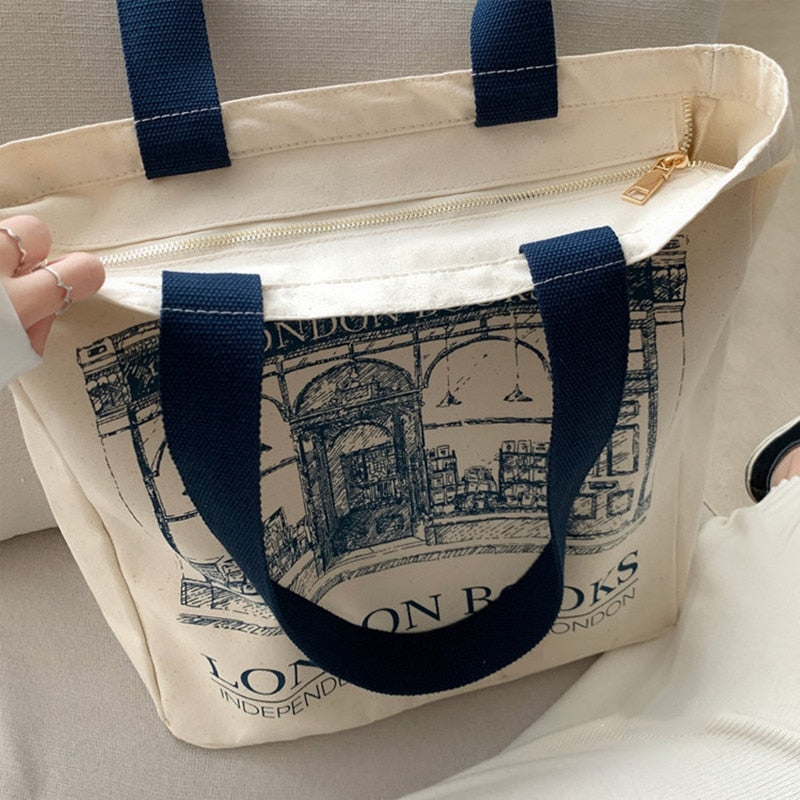 London-Inspired Books Tote Bag