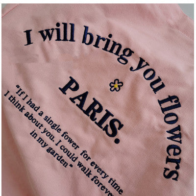 Paris Embroidery Tote Bag