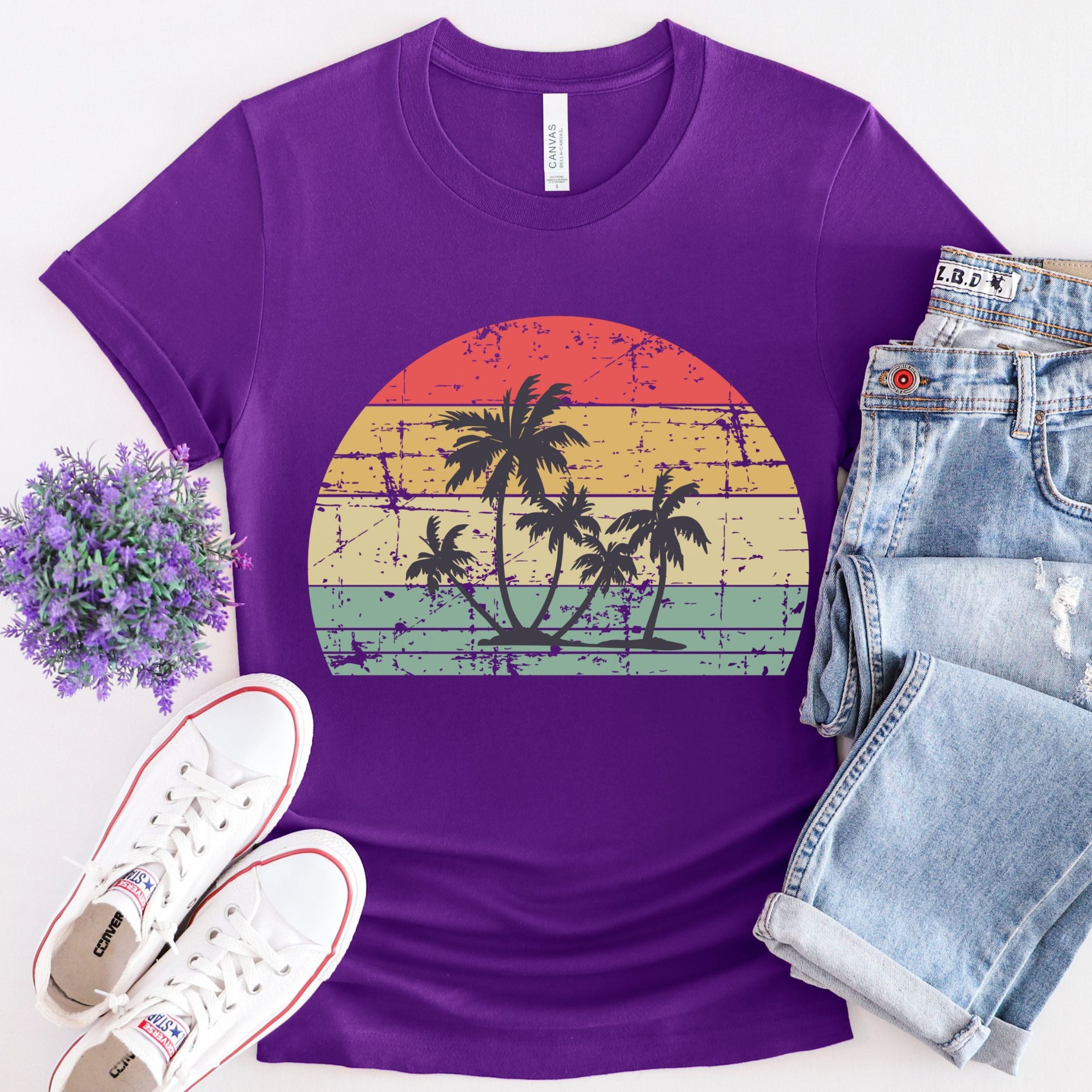 Retro Tropical Sunset Shirt